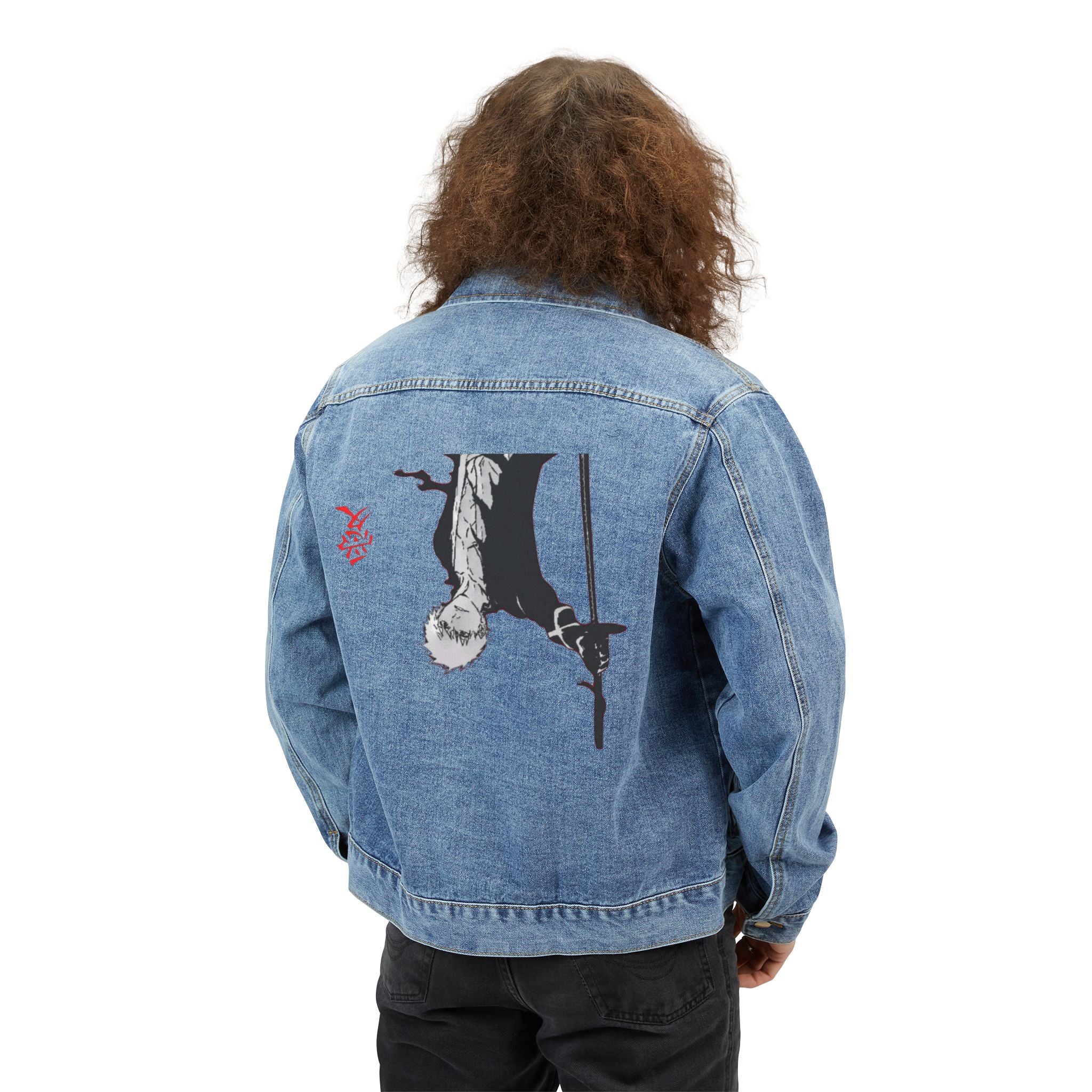 Denim Jacket with Samurai Back Print